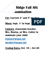 Fall Nomination Flyer