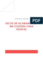 Dicas de acabamentos em costura