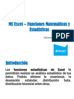 05 Excel 2013 - Funciones Matemáticas y Estadísticas