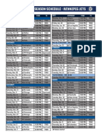 2016-17 Jets Regular Season Schedule