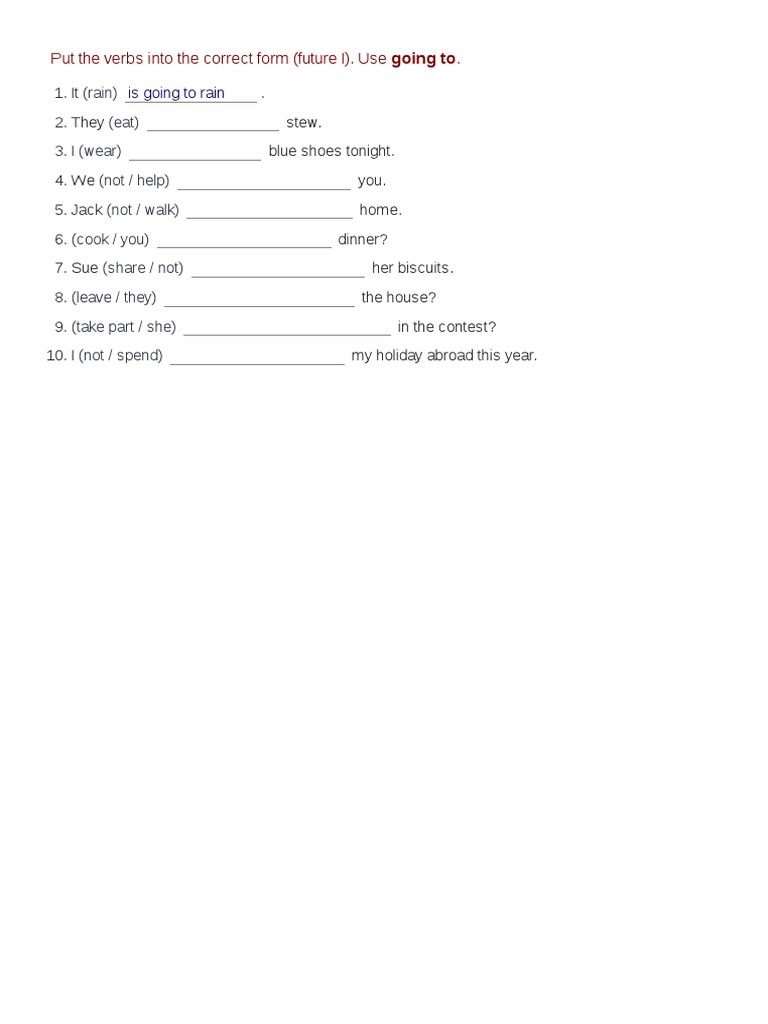 Future Tense Practice Exercise | PDF | Language Arts & Discipline
