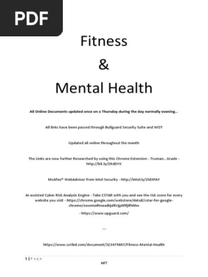 Fitness & Mental Health