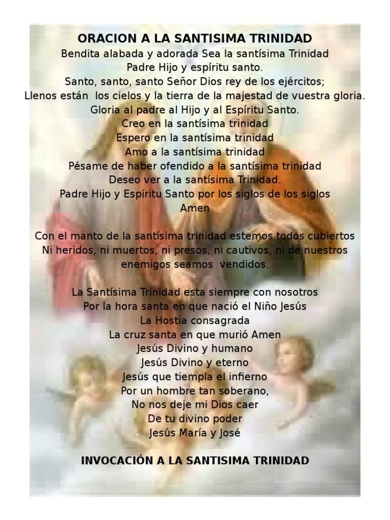 Oracion a La Santisima Trinidad | María, madre de Jesús | eucaristía