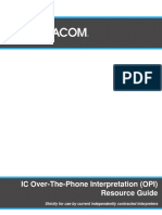 Over-The-Phone Interpretation (OPI) Interpreter Resource Guide