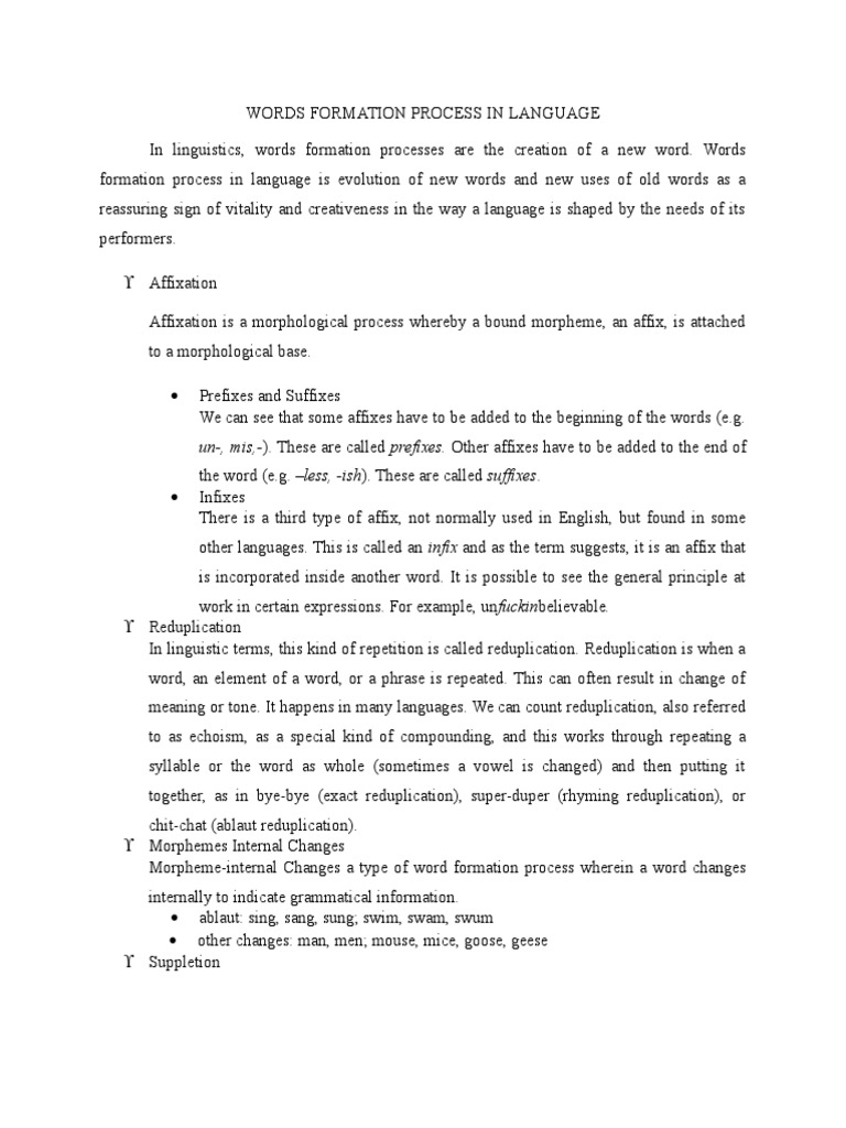 Understanding Suppletion in Word Formation | PDF | Word | Morphology ...