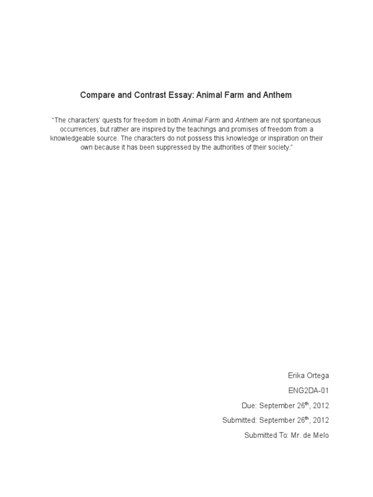 Free compare and contrast essay examples picture