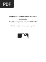 Rules of baseball 2015