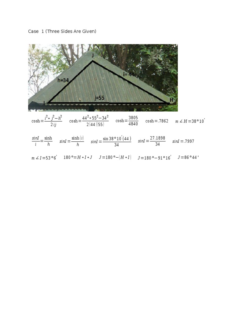 Triangle Case Studies and Calculations | PDF | Teaching Methods & Materials