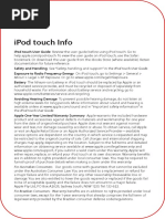 Ipod Touch Info: For Australian Consumers: Our Goods Come With Guarantees That Cannot Be Excluded