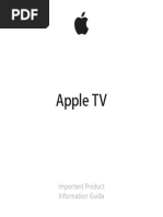 Apple TV 3rd Gen Important Product Info