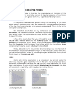 Dynamic Processing NOTES (Music Technology Edexcel)