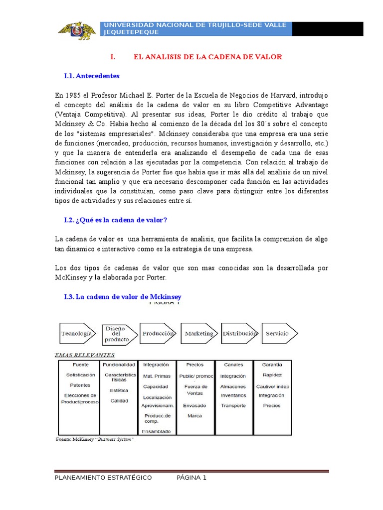 Analisis de La Cadena de Valor