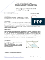 Olimpiada de Matemática - Semifinal - 2016