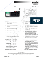 Energizer Chm4Fc Battery Charger: Product Datasheet