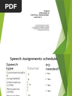 Public Speaking & Critical Reasoning