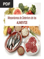 Actividad Del Agua y Deterioro de Los Alimentos | PDF | Alimentos | Enzima