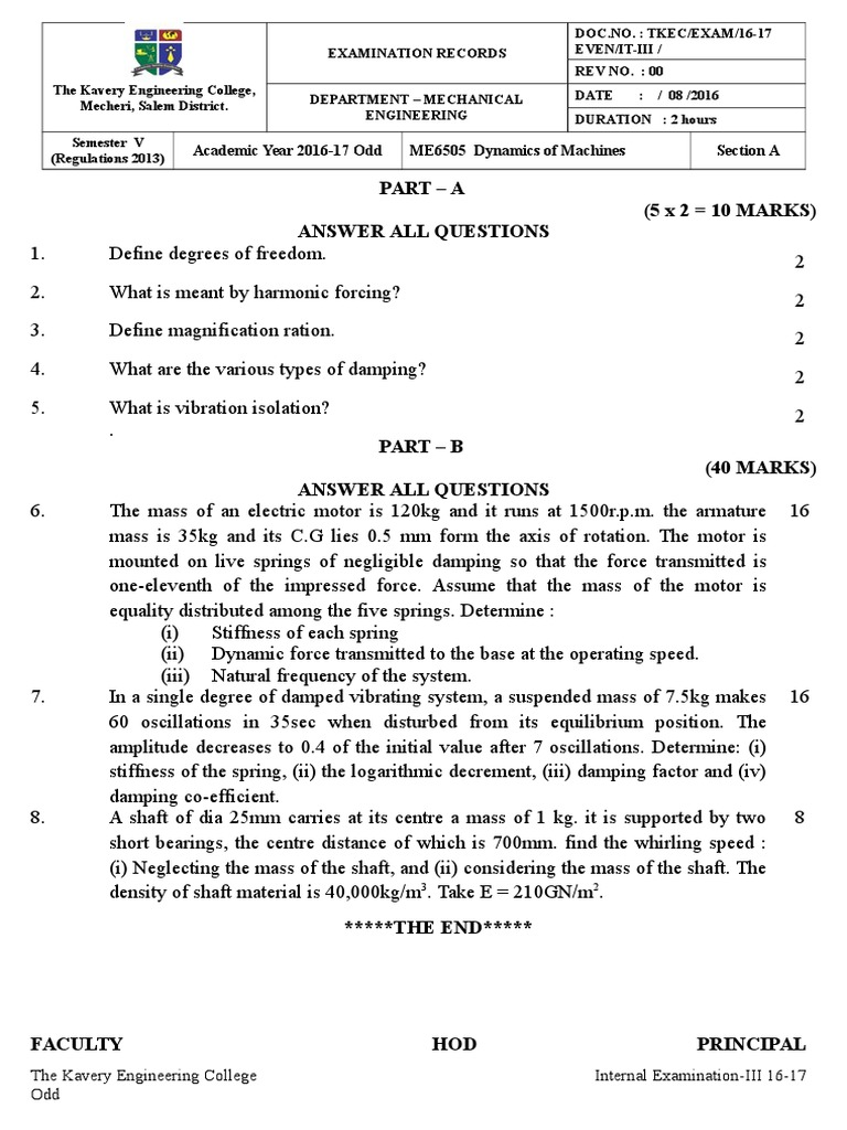 Internal Exam - III DOM - A | PDF | Applied And Interdisciplinary ...