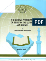 THE GENERAL PRESCRIPTS OF BELIEF IN THE QU'RAN AND SUNNAH