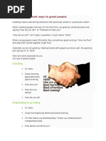 Common English Greetings Guide | PDF