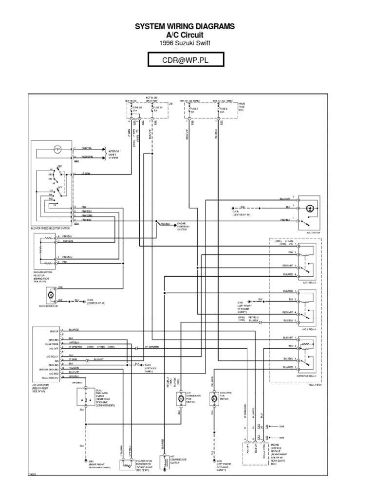 Suzuki Swift Wiring Diagrams 1996 PDF | PDF | Sports Cars | Wheeled