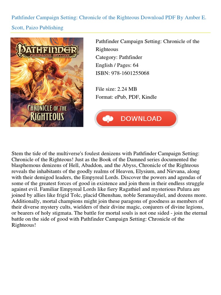 Pathfinder Campaign Setting Id18635 PDF | PDF