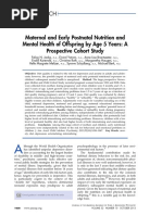 Jacka. Maternal and Early Postnatal Nutrition and Mental Health of Offspring by Age 5 Years a Prospective Cohort Study Jacka 2013