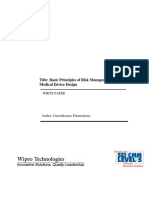 Basic Principles of Risk Management for Medical Device Design