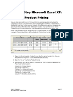 Step-by-Step Microsoft Excel XP: Product Pricing