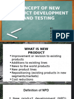 Concept of New Product Development and Testing: BY, BALRAM - T-11009 JAKESWAR - T-11010 P Naveen - T-110 NITISH - T-11051