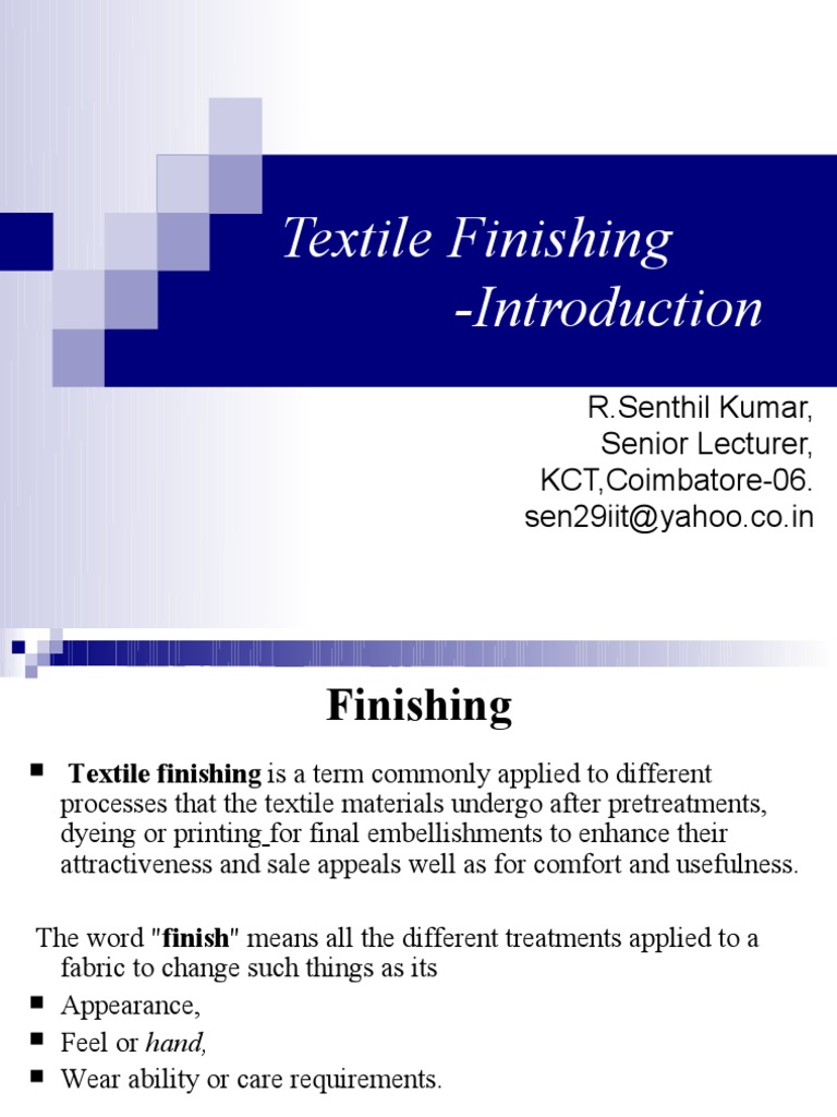 Textile Finishing Techniques Pdf – HQRU