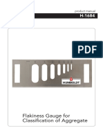 Flakiness Gauge For Classification of Aggregate: Product Manual