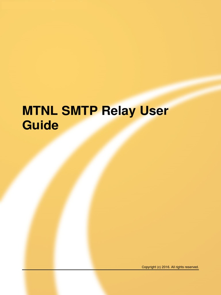 MTNL SMTP Relay User Guide Email Ibm Notes