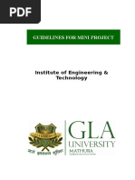 Guidelines For Mini Project: Institute of Engineering & Technology