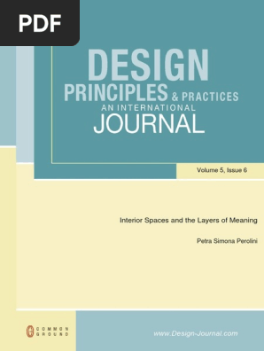 Design Principles And Practices An International Journal