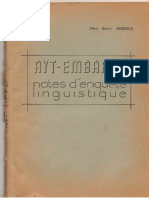 Ait Embarek : Notes d' enquête Linguistique  par Henri Genevoix