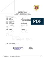 Syllabus 2016 Introduccion A La Clinica I Semestre