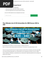 The Ultimate List of US Universities For GRE Scores 320 To 340 - CrunchPrep GRE