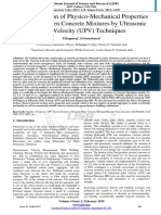 An Investigation of Physico-Mechanical Properties of Some Chosen Concrete Mixtures by Ultrasonic Pulse Velocity (UPV) Techniques