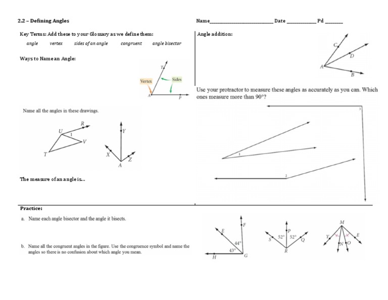 Understanding Angles and Their Properties | PDF | Art