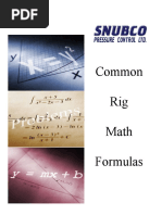 Common Rig Math