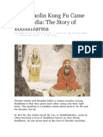 How Shaolin Kung Fu Came From India
