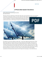 The Highs and Lows of Photovoltaic System Calculations