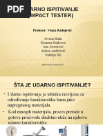 Udarno Ispitivanje (Impact Tester) : Profesor: Vesna Radojević