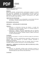 PLANO de ENSINO TEC I Turma B Quarta Feira Manhã e Noite 2016.2