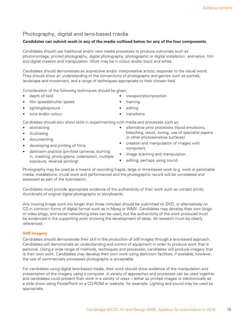 1643122016Syllabus Photography, Digital and Lensbased Media