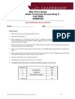 Mid Term Exam Intermediate Financial Accounting II Fall 2008 ADM3340