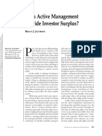 Paper 11S17 Does Active Management Provide Investor Surplus