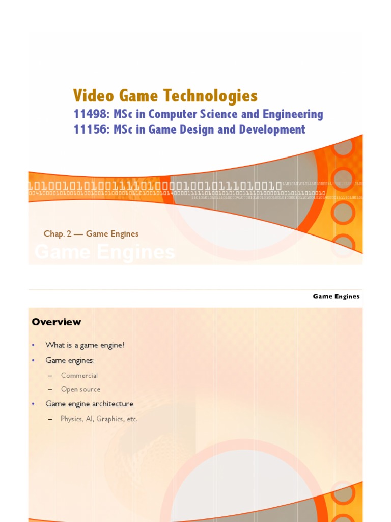 Video Game Technologies | PDF | Computer Engineering | Software