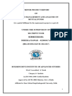 Portfolio Analysis On Mutual Funds