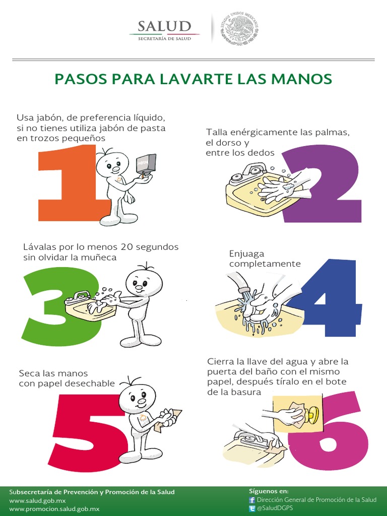 Tríptico: Pasos para Lavado de Manos | PDF | Cocina, comidas y vino